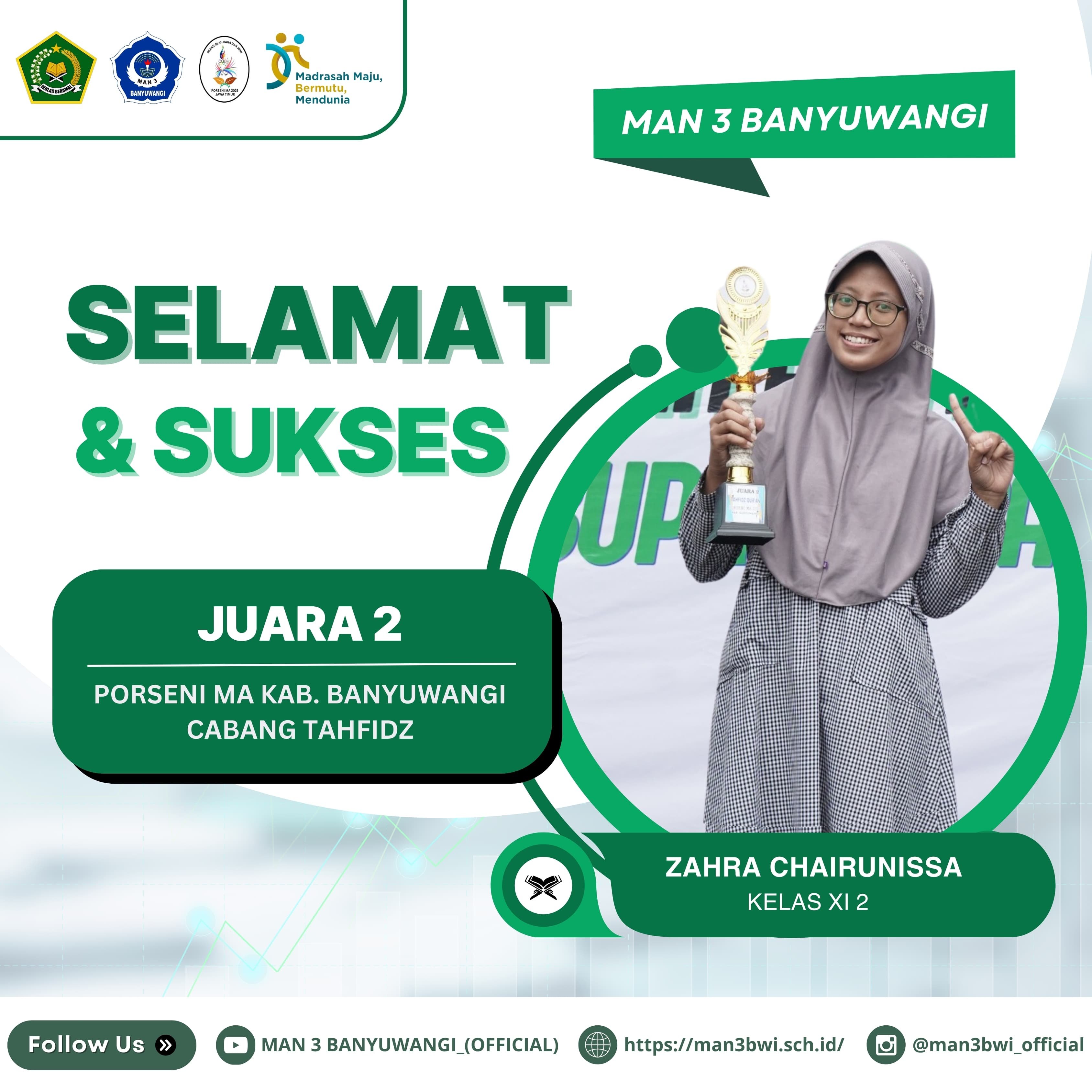 JUARA 2 PORSENI MA KAB.BANYUWANGI CABANG TAHFIDZ